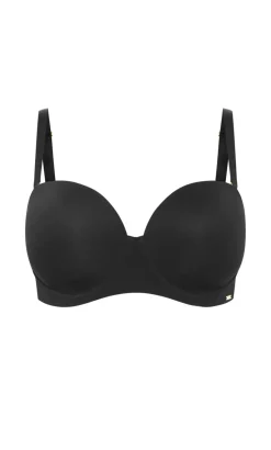 Luxe Microfibre Strapless Bra - black