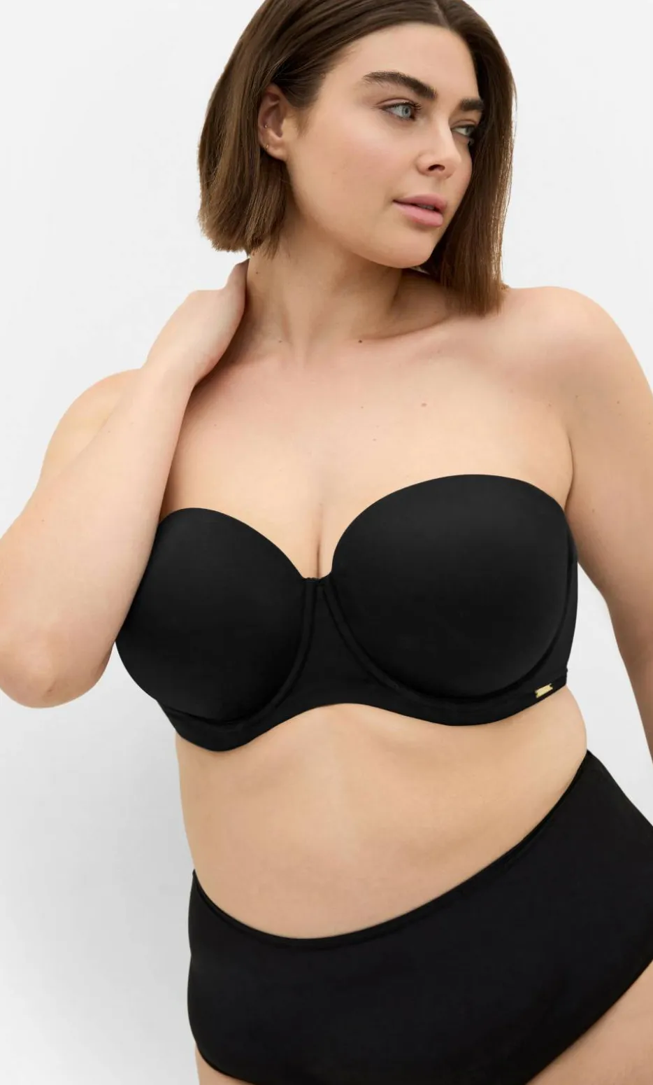 Luxe Microfibre Strapless Bra - black
