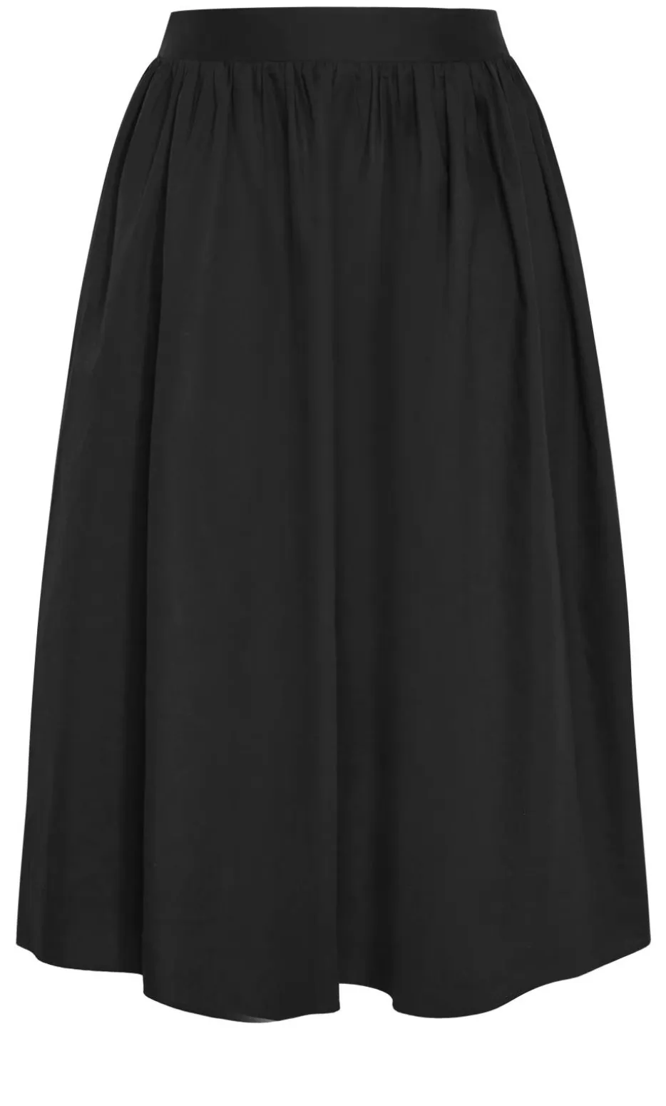 Maci Cotton Midi Skirt - black