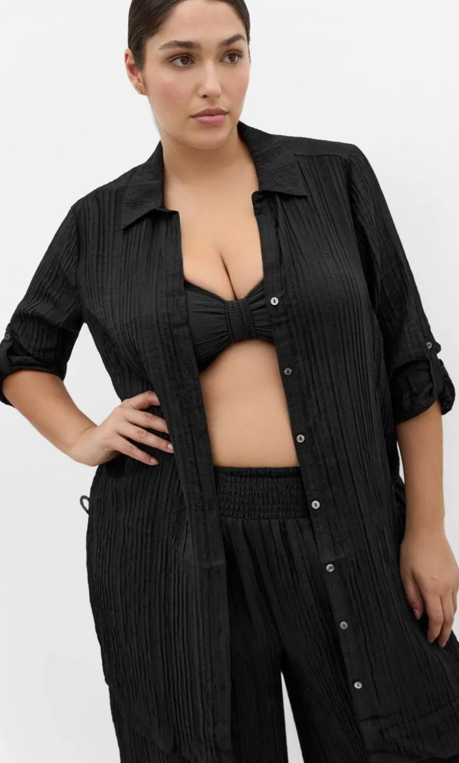Maci Tunic Shirt - black