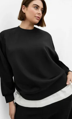 Mae Crew Neck Sweatshirt - black