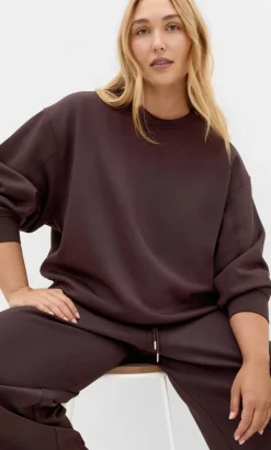 Mae Crew Neck Sweatshirt - espresso
