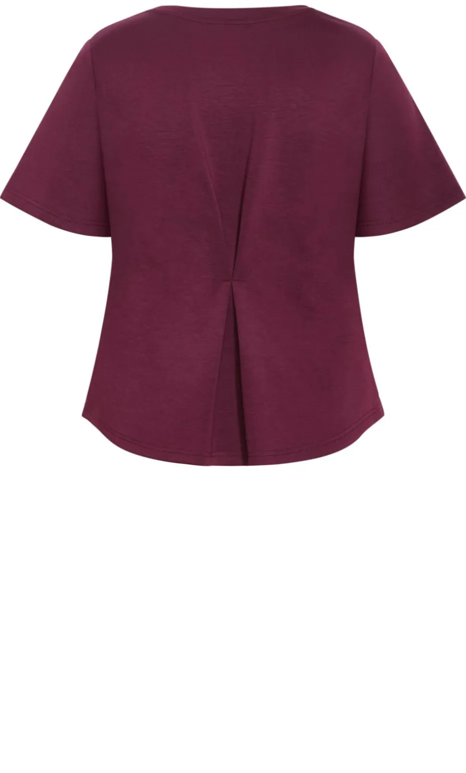 Mae Short Sleeve Sweat Top - dark cherry