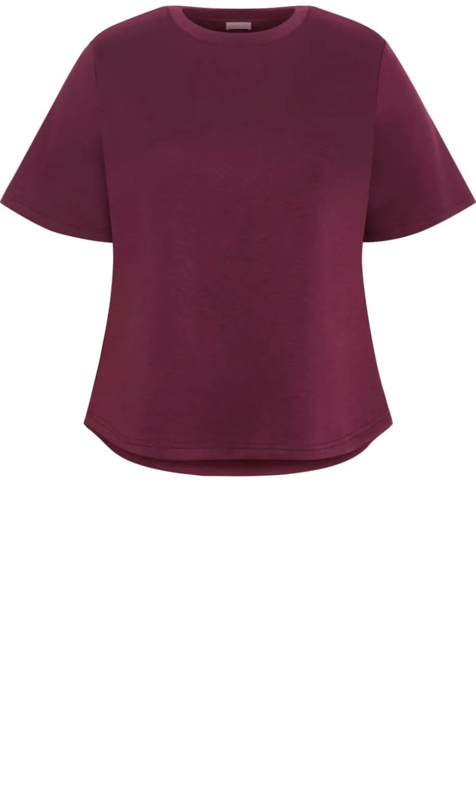 Mae Short Sleeve Sweat Top - dark cherry