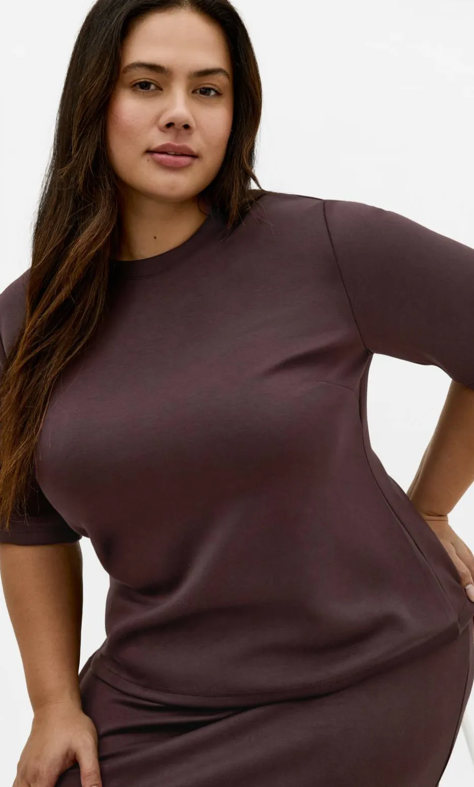 Mae Short Sleeve Sweat Top - espresso