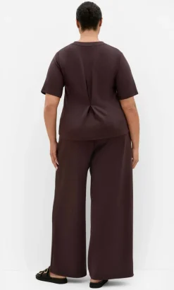 Mae Tailored Wide Leg Pant - espresso
