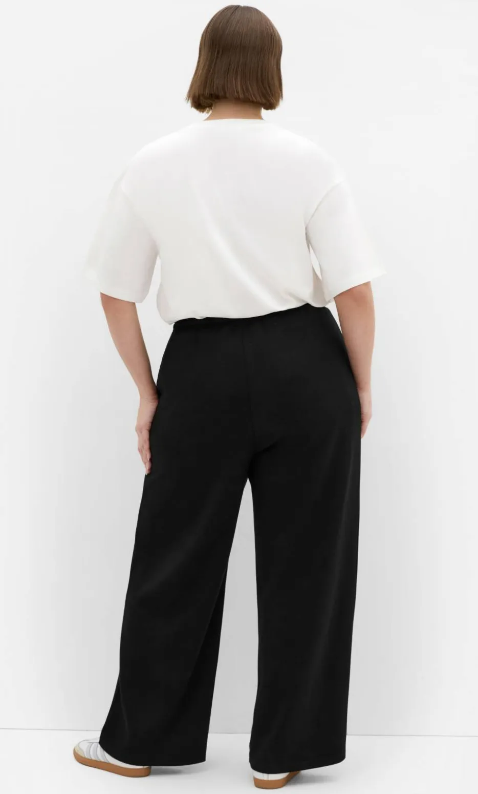 Mae Wide Leg Track Pant - black