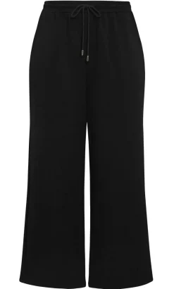 Mae Wide Leg Track Pant - black