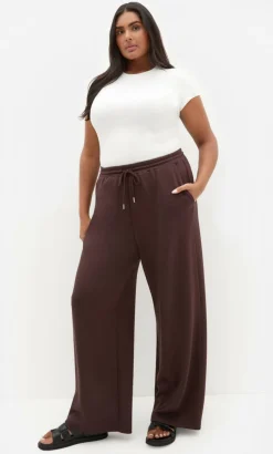 Mae Wide Leg Track Pant - espresso