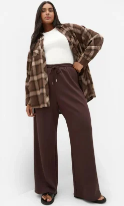 Mae Wide Leg Track Pant - espresso