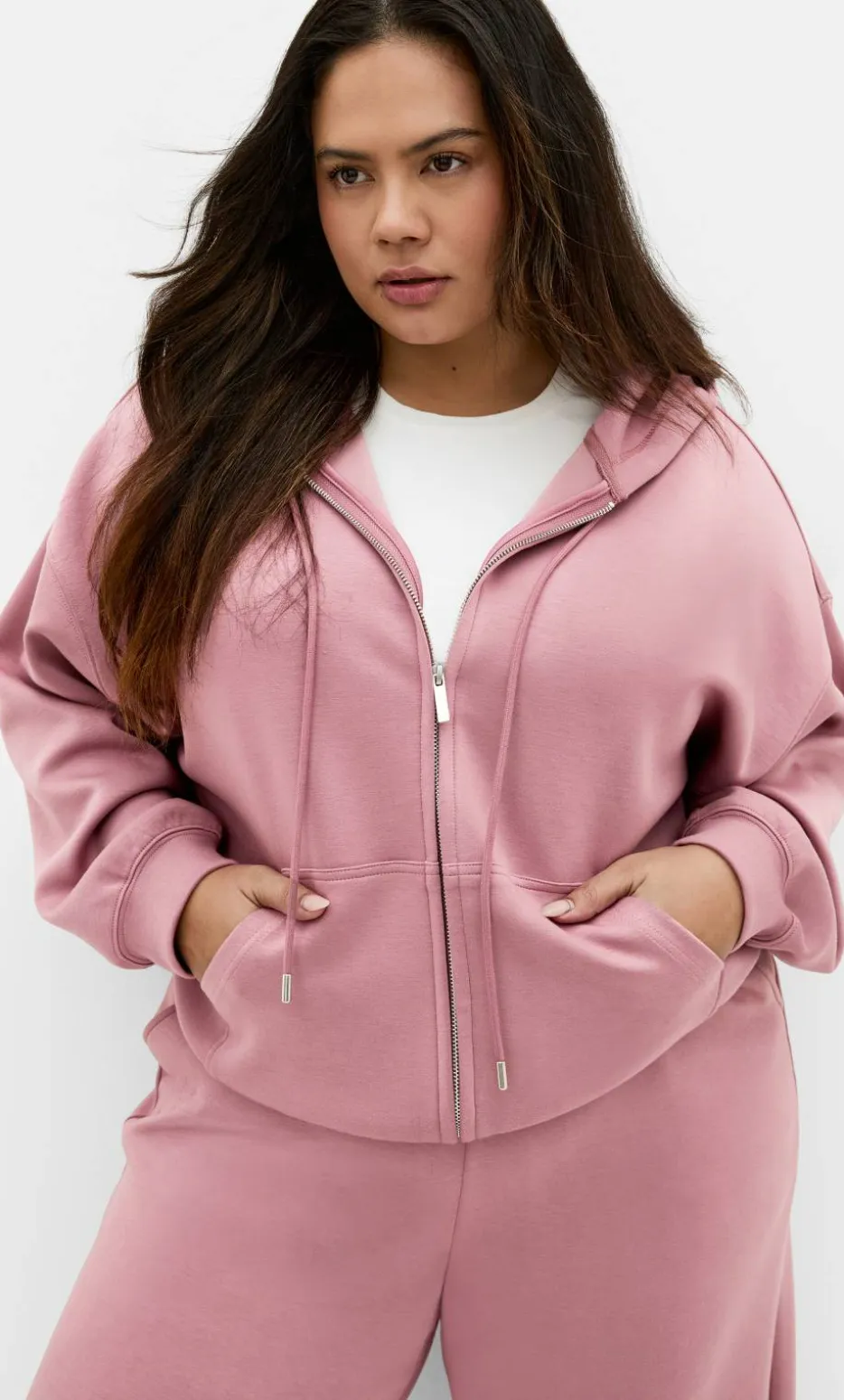 Mae Zip Hoodie - dusty rose