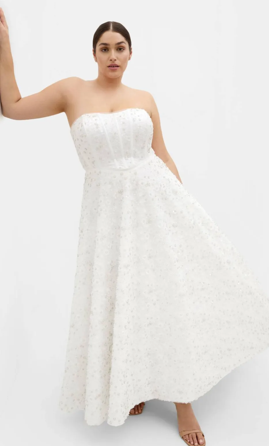 Magnetise Strapless Maxi Dress - ivory