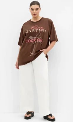 Martini Cotton Tee - chocolate