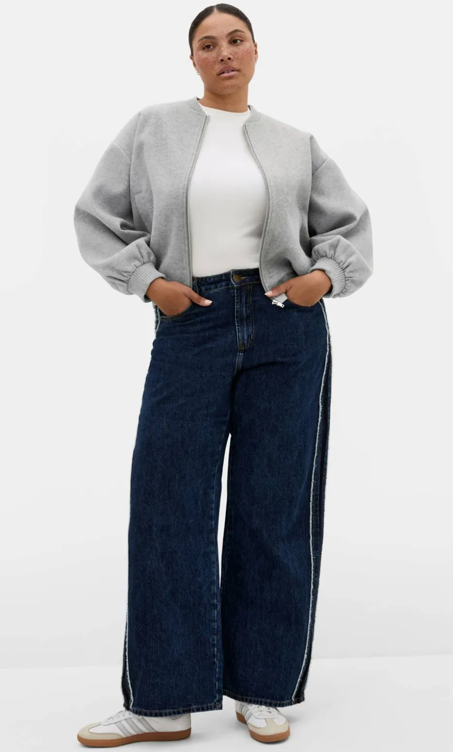 Mila Bomber Jacket - grey melange