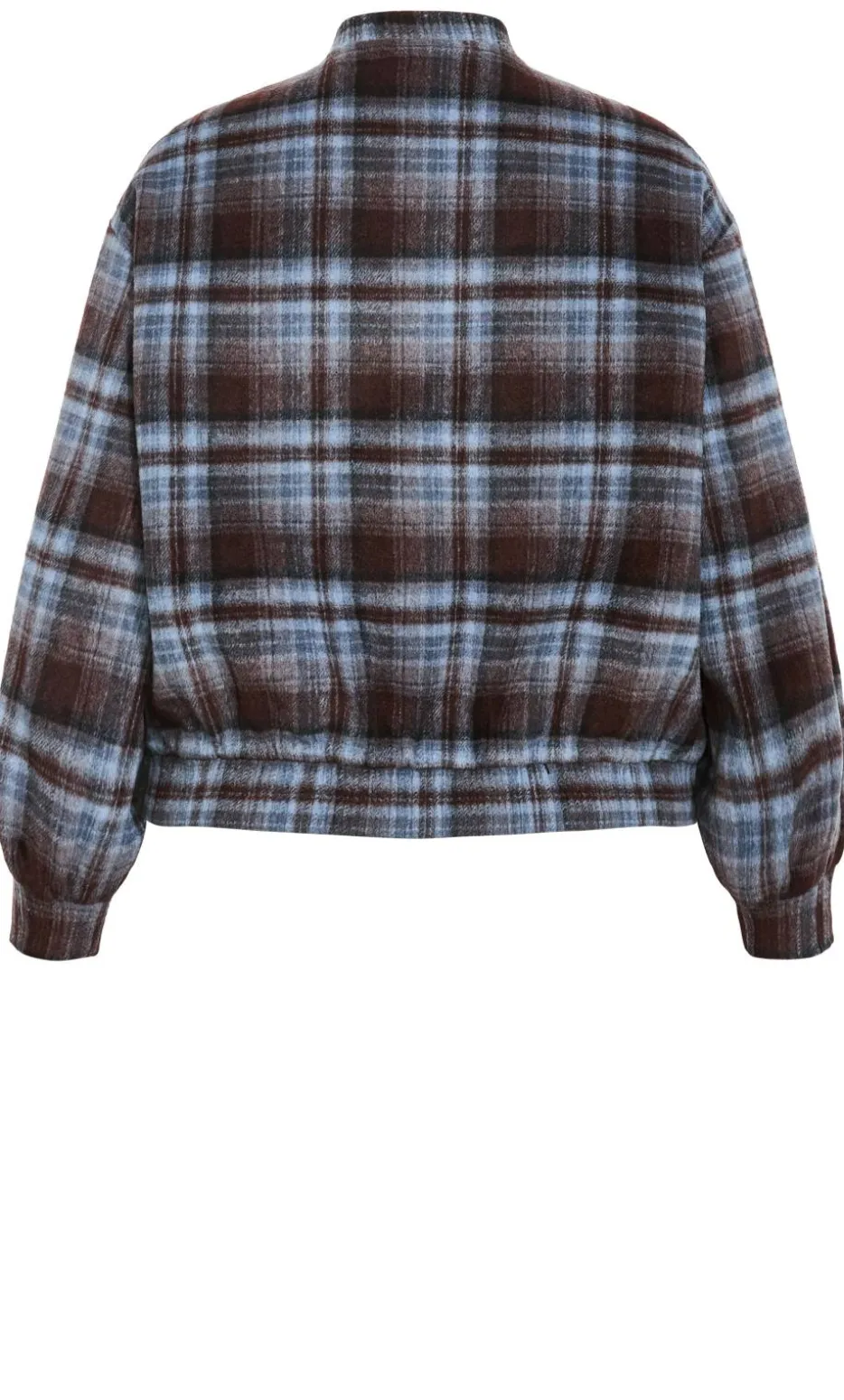 Mila Check Bomber Jacket - tobacco