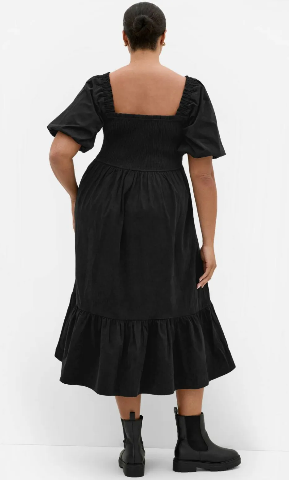 Molli Corduroy Midi Dress - black