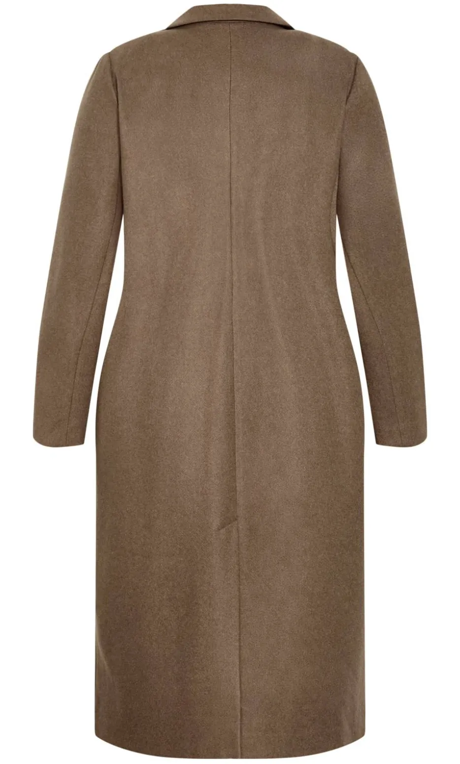 Naomi Longline Melton Coat - taupe