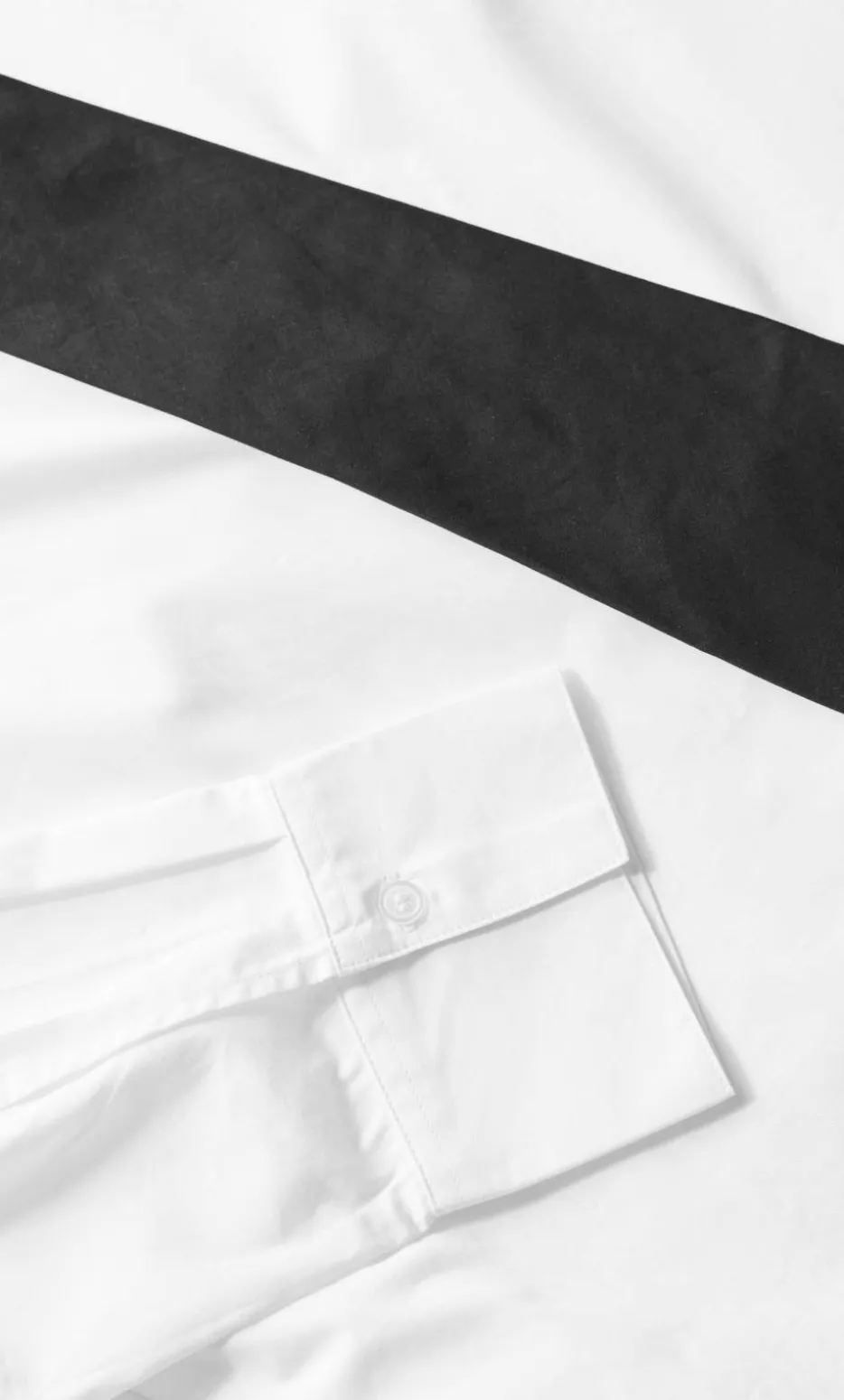 Neck Tie Cotton Shirt - ivory