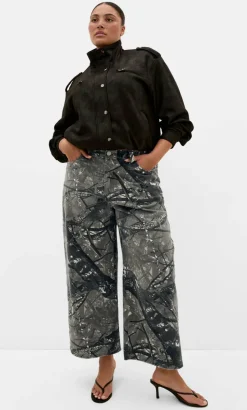 Olivia Camo Relaxed Cotton Jean - grey wash