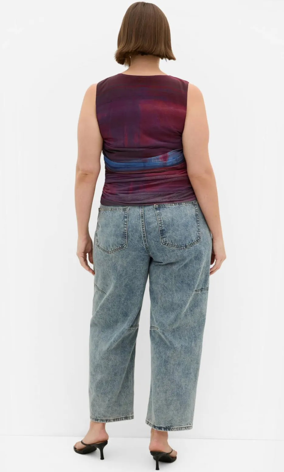 Olivia Ruched Top - berry