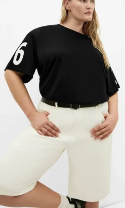 Oversized Brklyn Print Tee - black