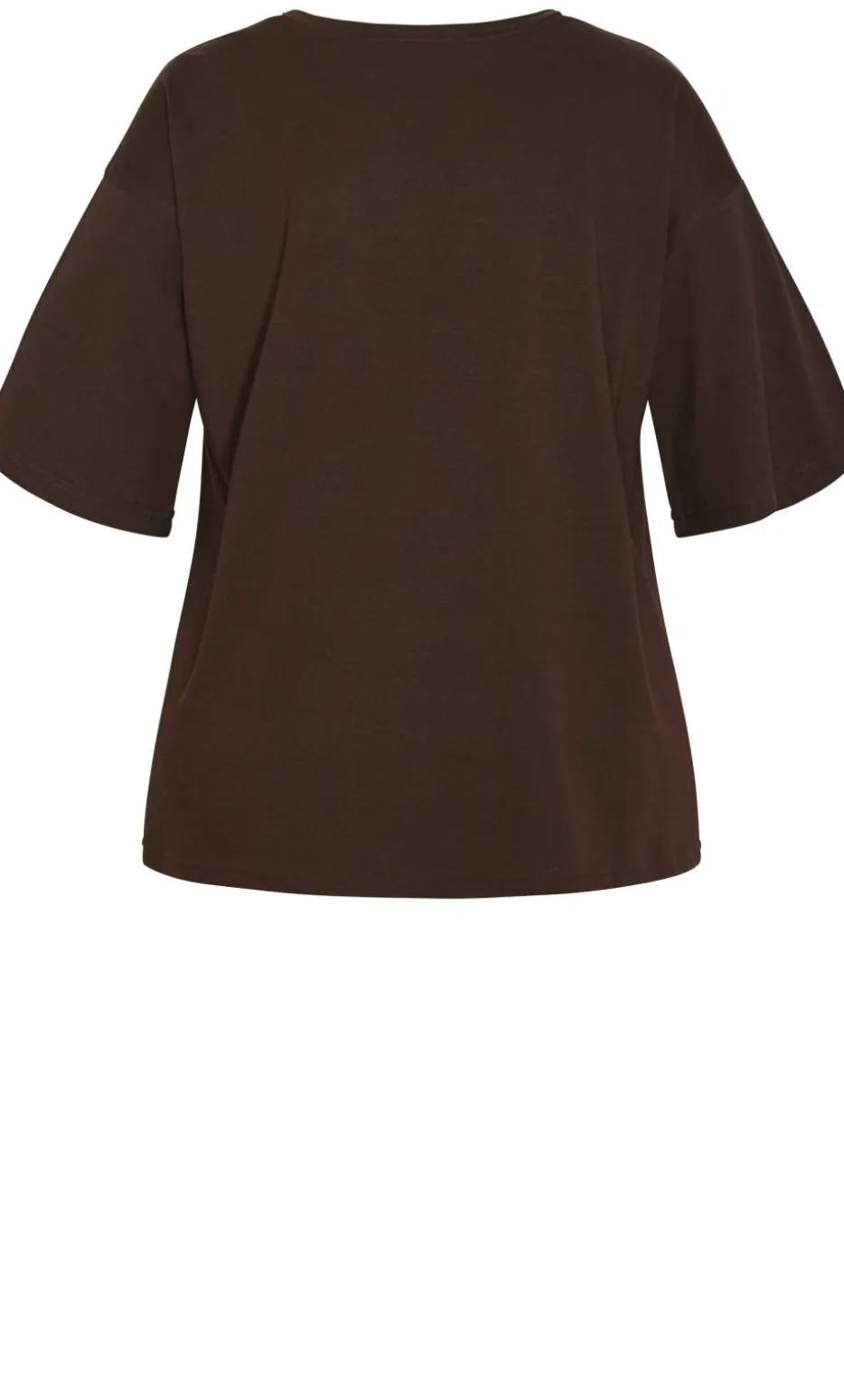 Oversized Crew Neck Tee - chocolate
