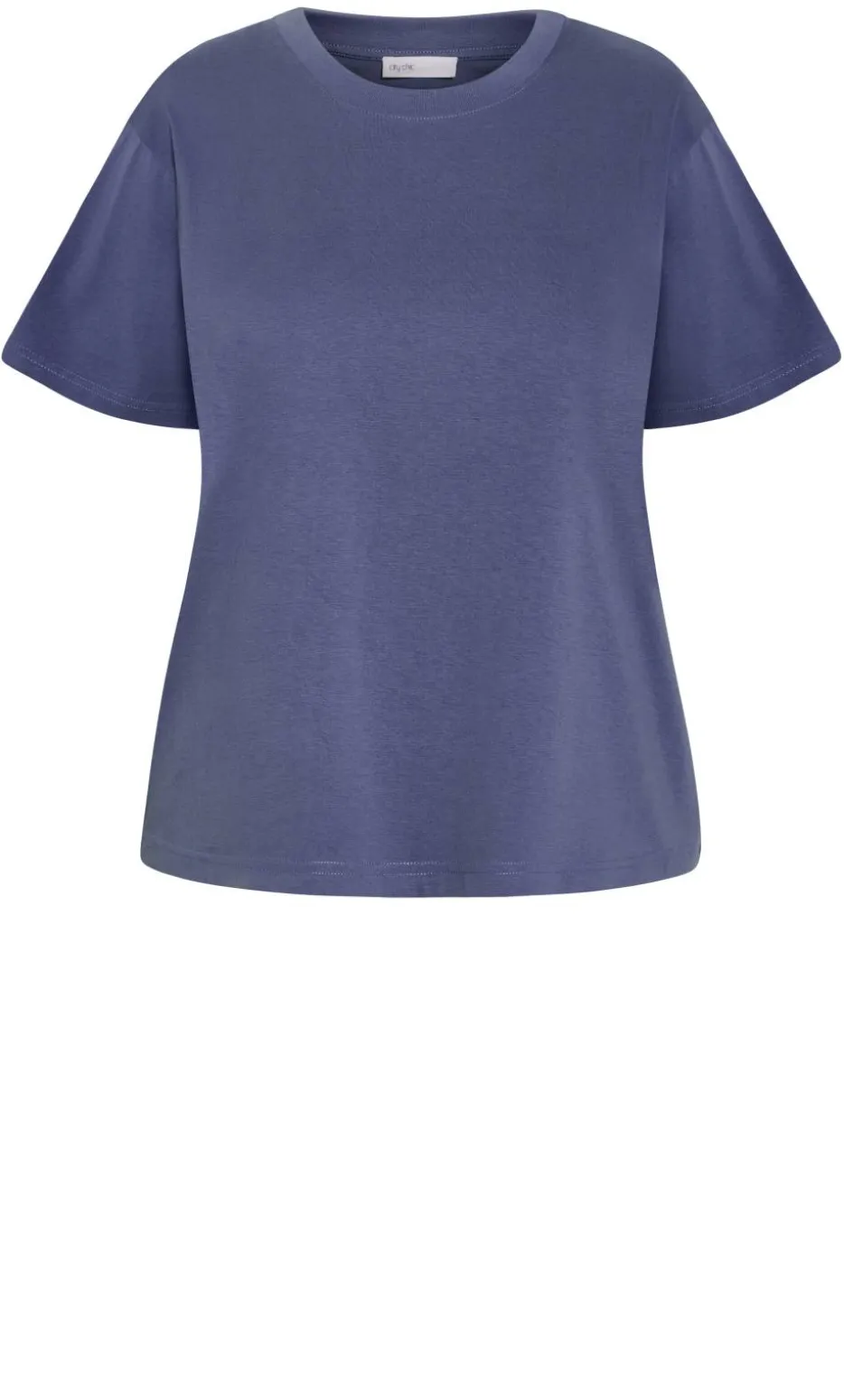 Oversized Crew Neck Tee - dusty indigo