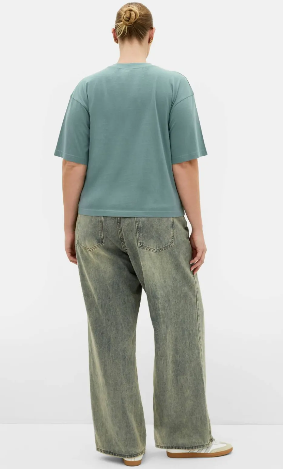 Oversized Crew Neck Tee - dusty sage