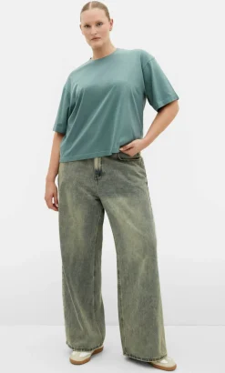 Oversized Crew Neck Tee - dusty sage