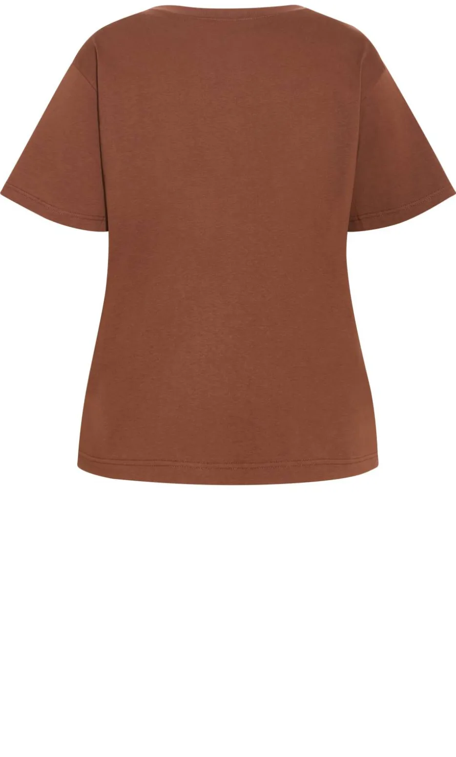Oversized Crew Neck Tee - tobacco