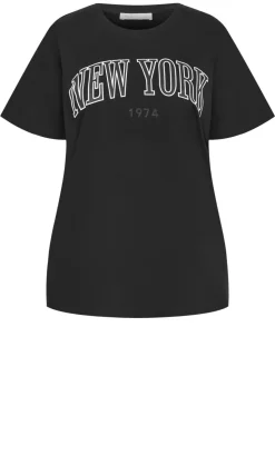 Oversized NY Tee - black