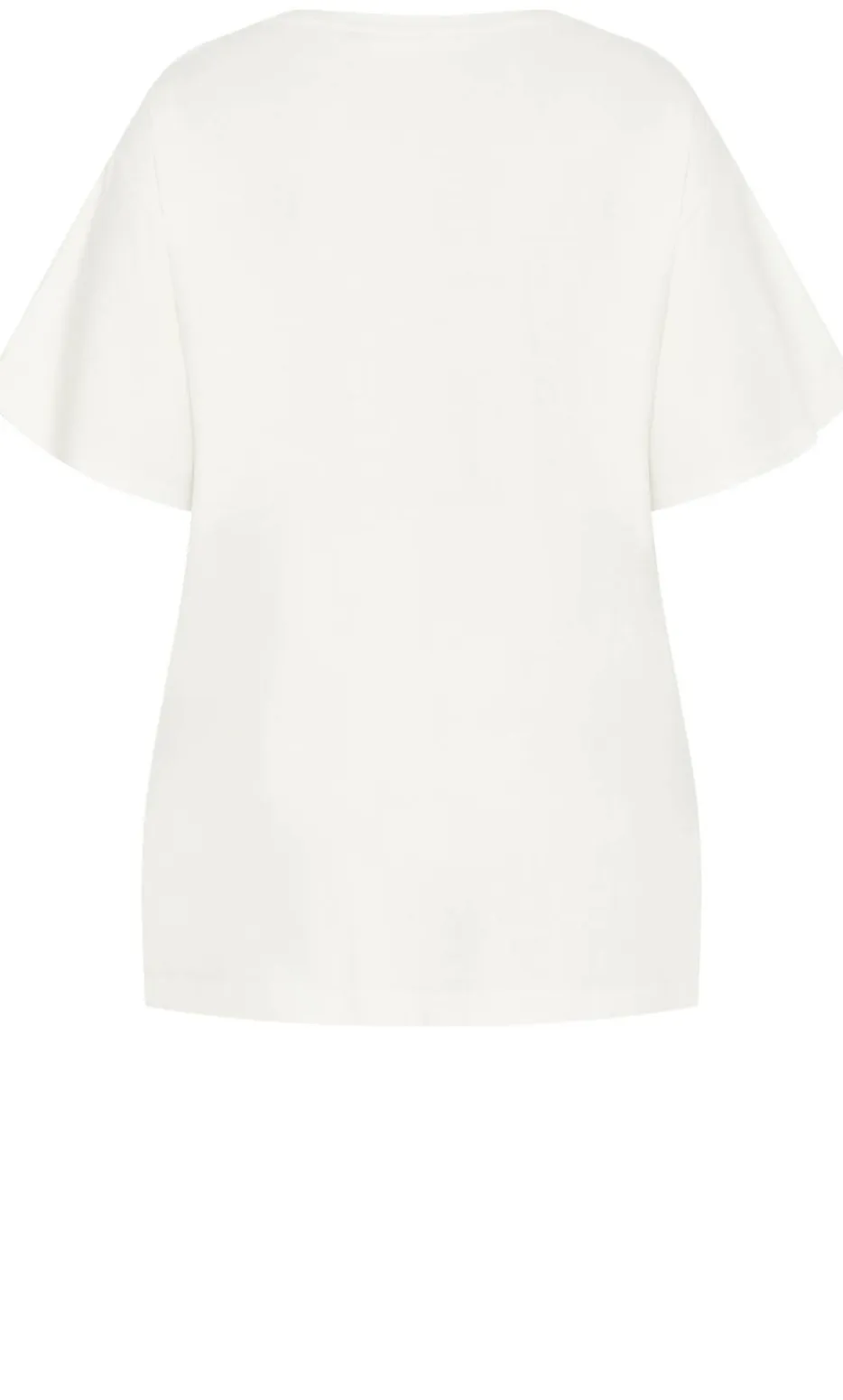 Oversized Split Tee - ivory