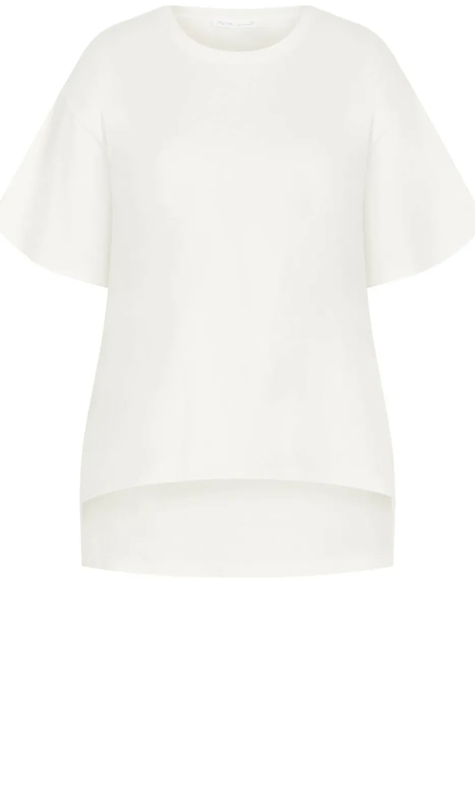 Oversized Split Tee - ivory