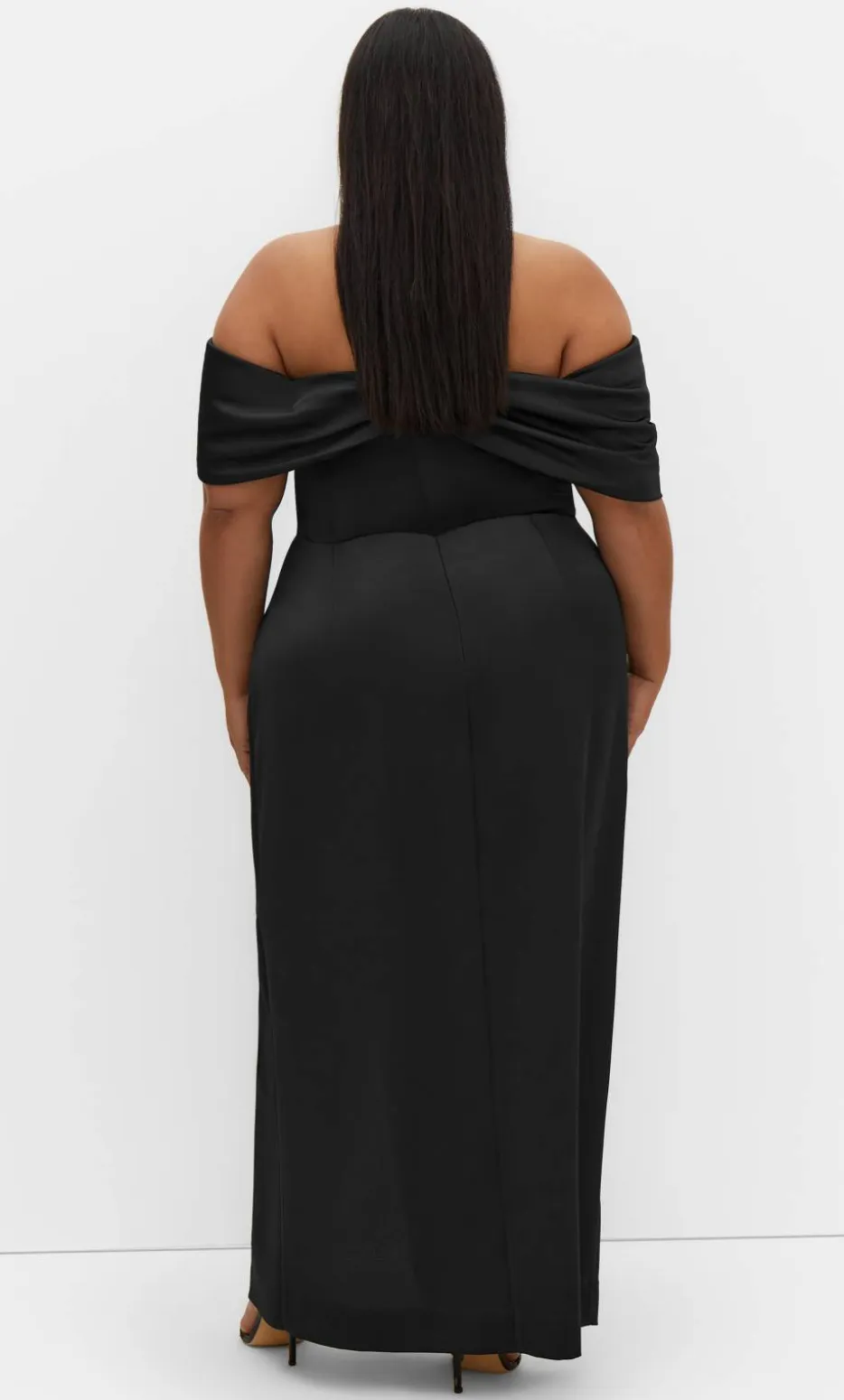 Paloma Off Shoulder Maxi Dress - black