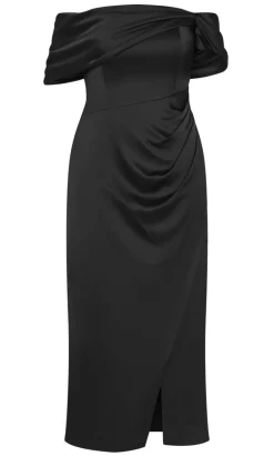 Paloma Off Shoulder Maxi Dress - black