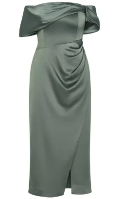 Paloma Off Shoulder Maxi Dress - sage
