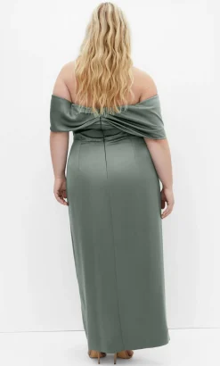 Paloma Off Shoulder Maxi Dress - sage