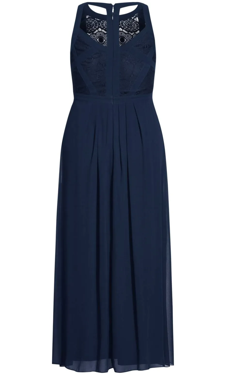 Panelled Bodice Maxi Dress - navy
