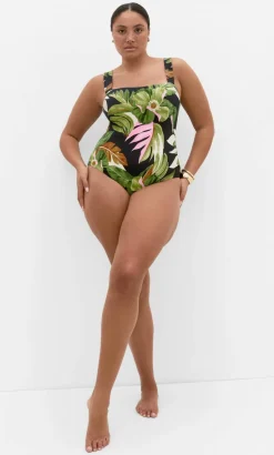 Paradiso Print 1 Piece - black