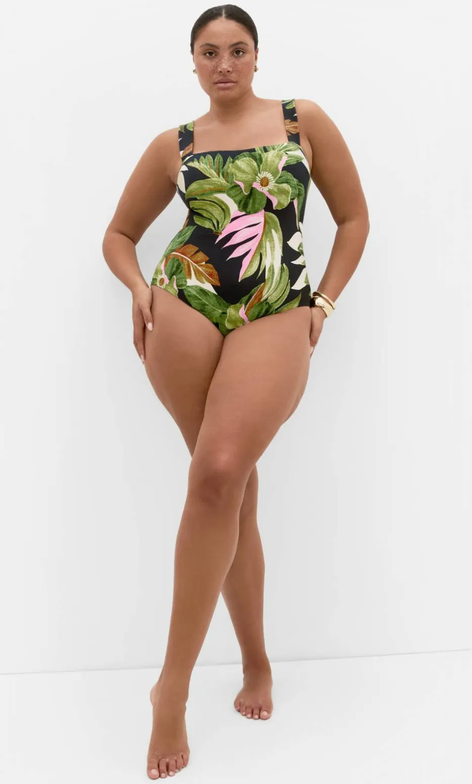 Paradiso Print 1 Piece - black