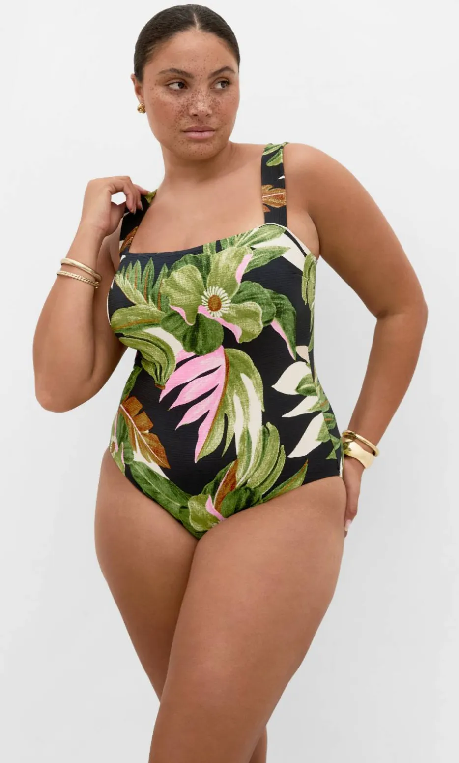 Paradiso Print 1 Piece - black