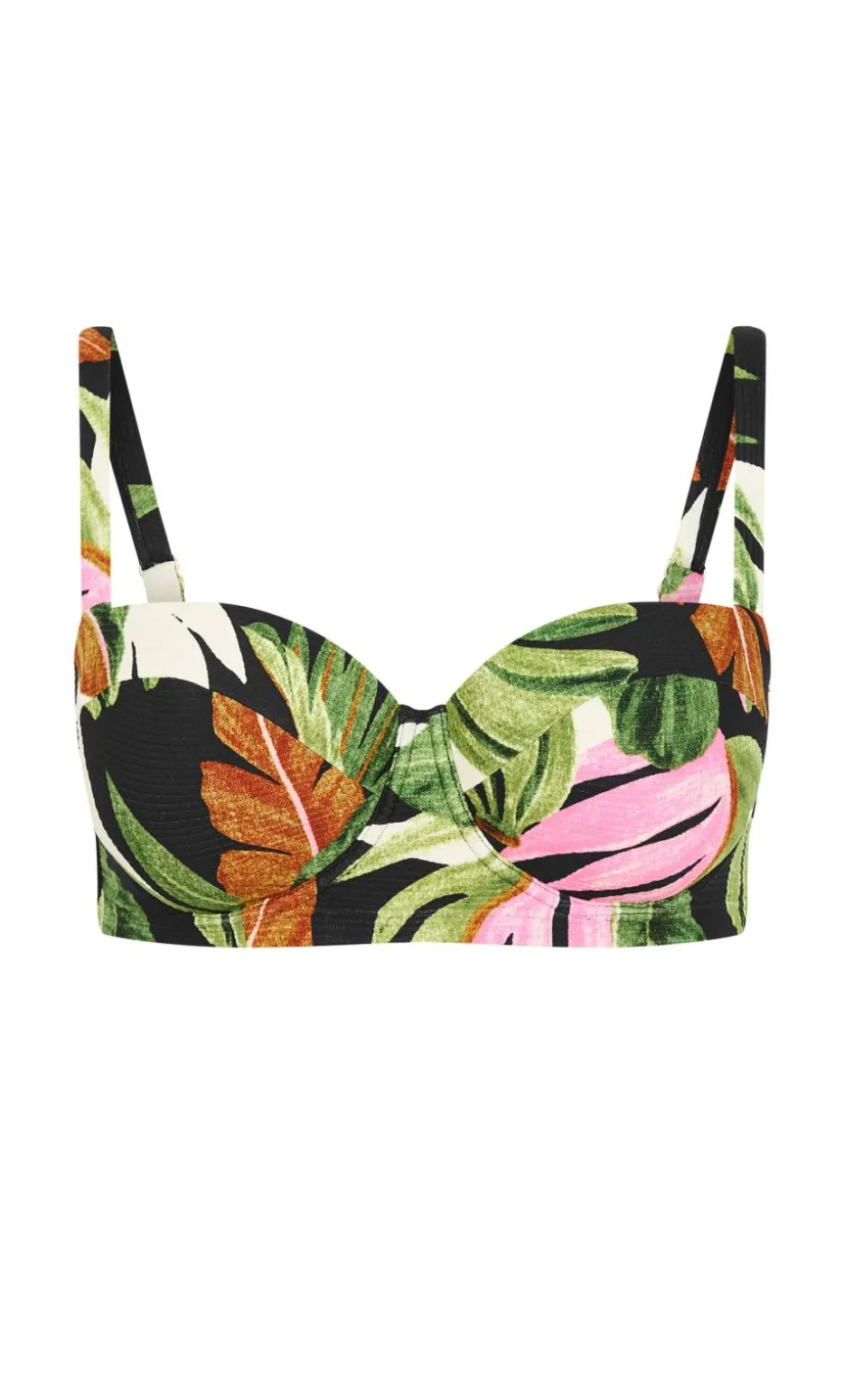 Paradiso Print Underwire Bikini Top - black