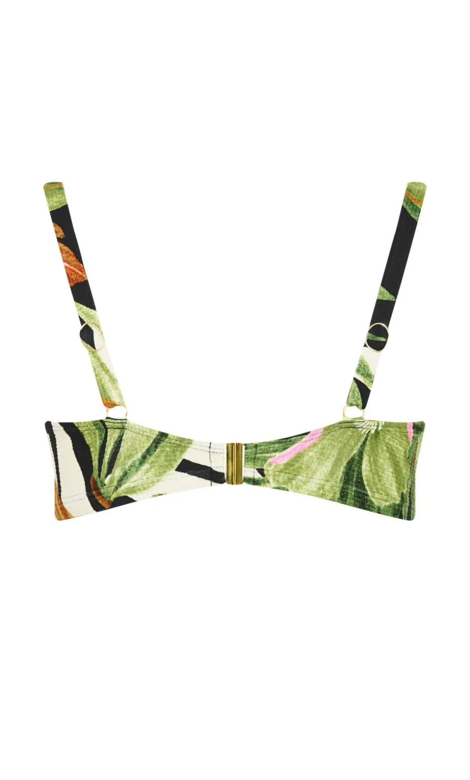 Paradiso Print Underwire Bikini Top - black