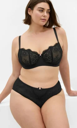 Poppy Hi Waist Cheeky Brief - black