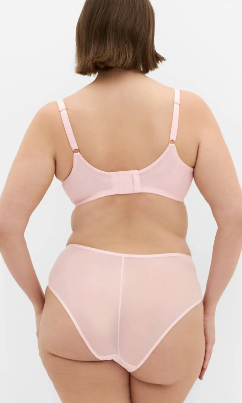 Poppy Hi Waist Cheeky Brief - pink icing