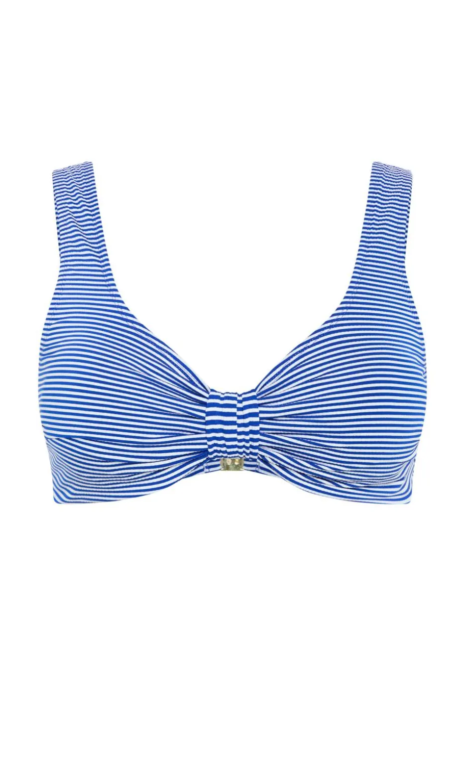 Positano Print Underwire Bikini Top - cobalt blue