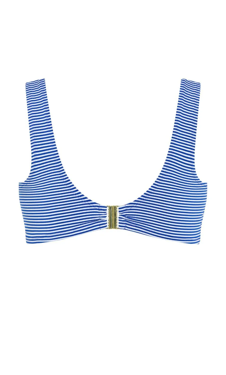 Positano Print Underwire Bikini Top - cobalt blue