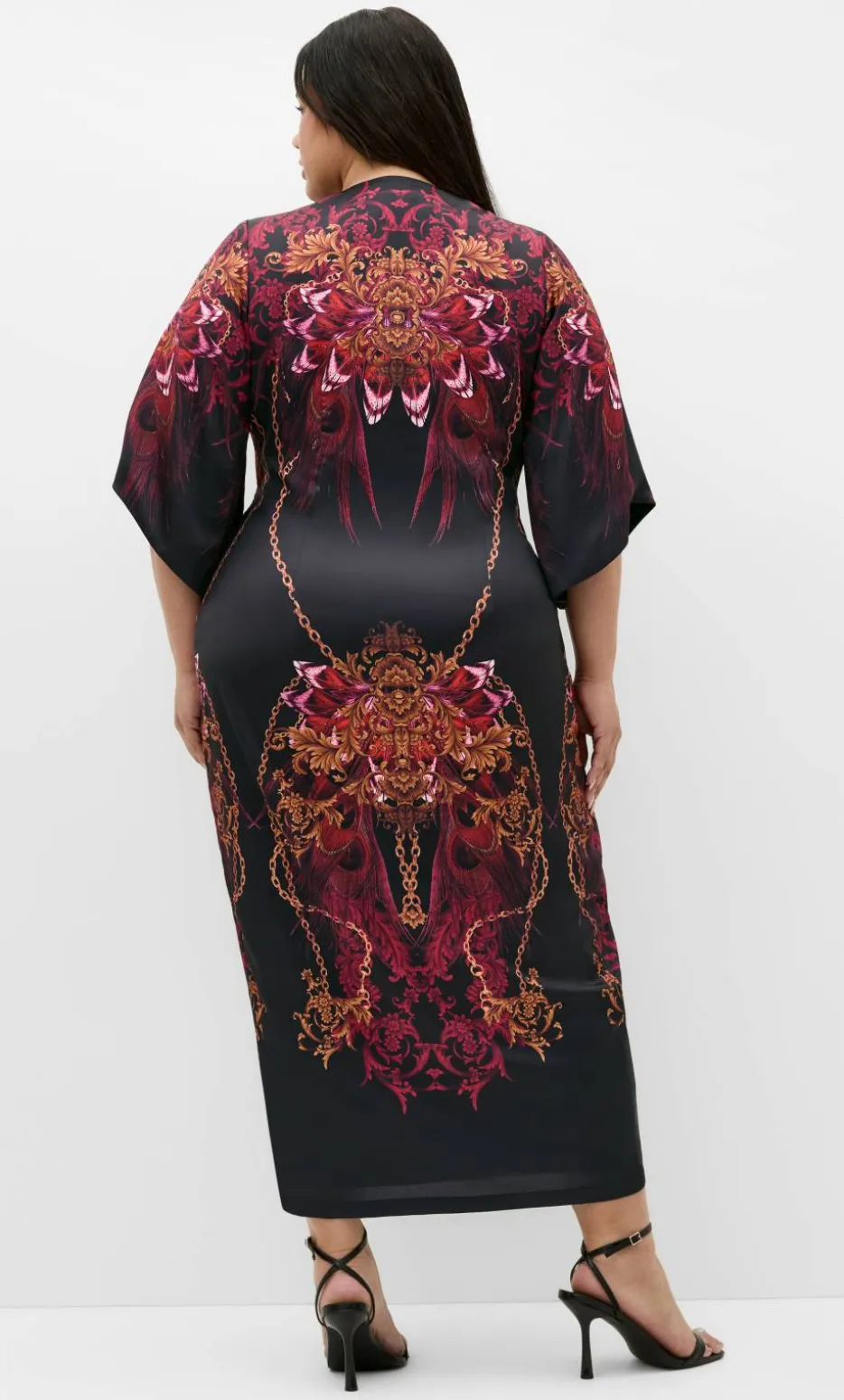 Priscilla Twist Tulip Maxi Dress - ruby