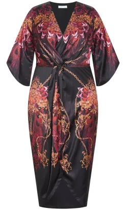Priscilla Twist Tulip Maxi Dress - ruby