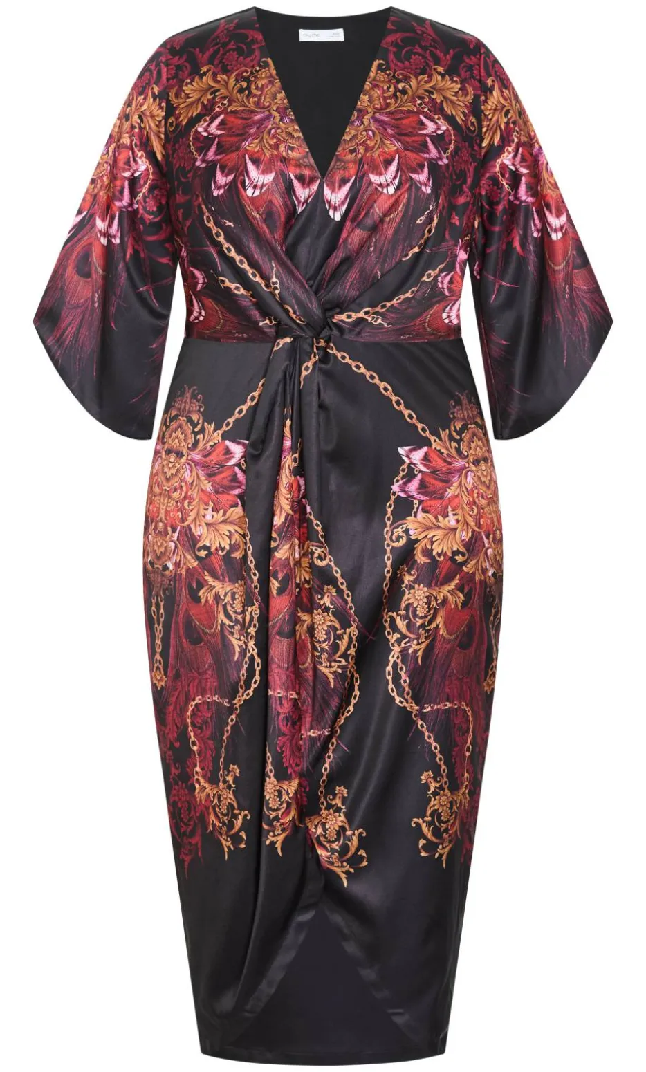 Priscilla Twist Tulip Maxi Dress - ruby